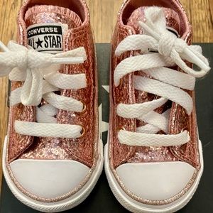 Converse (5) Toddler Pink Sparkle Sneakers